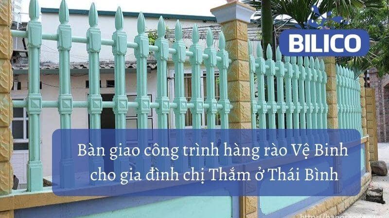 Bàn giao công trình hàng rào Vệ Binh cho gia đình chị Thắm ở Thái Bình